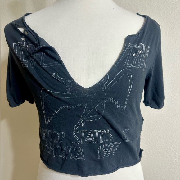 Cropped distressed rock T - Picture 2 of 2